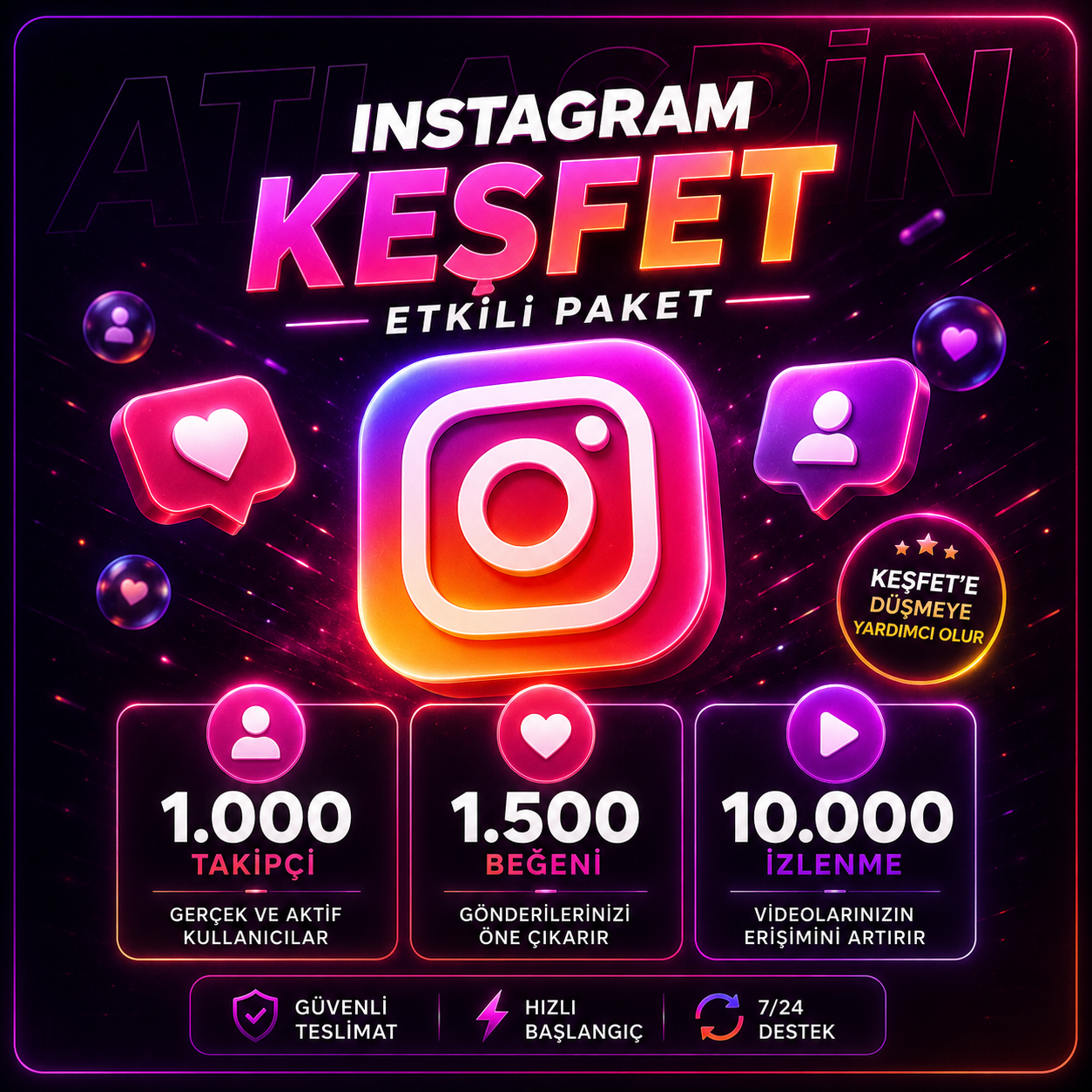 Keşfet Etkili ⭐ Sosyal Medya Paketi
